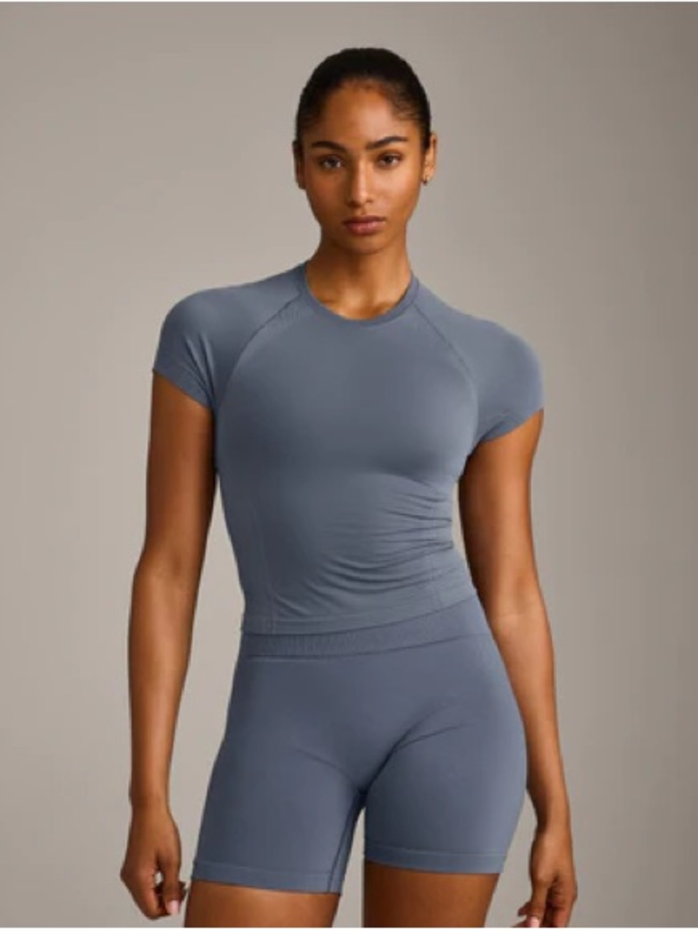 Oner Active Seamless Fitted Top Dark Granite Blue Large
